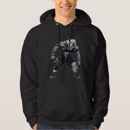 Japanese Retro Anime Bulldog MMA Mixed Martial Art Hoodie