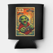 Japanese Retro Vintage UFO Alien Funny Gamer Blikjeskoeler (Voorkant)