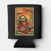 Japanese Retro Vintage UFO Skeleton Funny Gamer Blikjeskoeler (Achterkant)