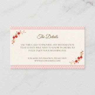 Japanese Sakura Asanoha Details Card Informatiekaartje