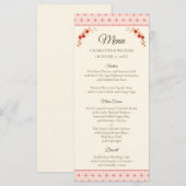 Japanese Sakura Asanoha Wedding Menu (Voorkant / Achterkant)