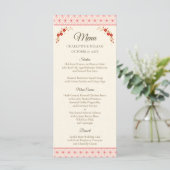 Japanese Sakura Asanoha Wedding Menu (Staand voorkant)