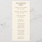 Japanese Sakura Asanoha Wedding Program Programmakaart (Achterkant)