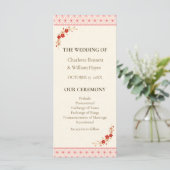 Japanese Sakura Asanoha Wedding Program Programmakaart (Staand voorkant)