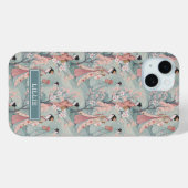 Japanese Sakura Geisha Pattern Monogrammed Case-Mate iPhone Case (Achterkant (horizontaal))