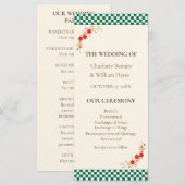 Japanese Sakura Ichimatsu Wedding Program Programmakaart (Voorkant / Achterkant)