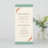 Japanese Sakura Ichimatsu Wedding Program Programmakaart (Staand voorkant)