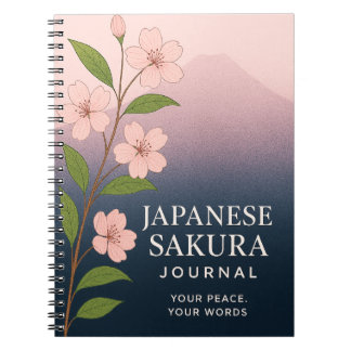 Japanese Sakura Journal: Nature-Inspired Notebook  Notitieboek
