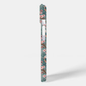 Japanese Sakura Koi Fish Pattern Monogrammed Case-Mate iPhone Case (Achterkant / Links)