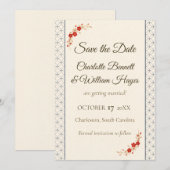 Japanese Sakura Shippo Save the Date (Voorkant / Achterkant)