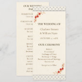 Japanese Sakura Shippo Wedding Program Programmakaart (Voorkant / Achterkant)