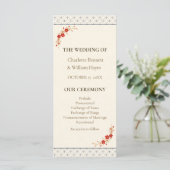 Japanese Sakura Shippo Wedding Program Programmakaart (Staand voorkant)