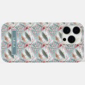 Japanese Sakura Umbrella Pattern Monogrammed Case-Mate iPhone Case (Achterkant (horizontaal))