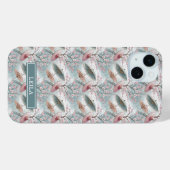Japanese Sakura Umbrella Pattern Monogrammed Case-Mate iPhone Case (Achterkant (horizontaal))