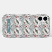 Japanese Sakura Umbrella Pattern Monogrammed Case-Mate iPhone Case (Achterkant (horizontaal))