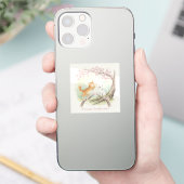 Japanese Sakura & Zen Cats Watercolor  Sticker (Telefoon)