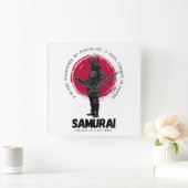 Japanese Samarai Wall Clock  Vierkante Klok (Huis)