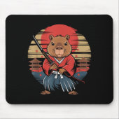 Japanese Samurai Capybara Muismat (Voorkant)