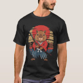 Japanese Samurai Capybara T-shirt (Voorkant)