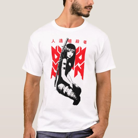 Japanese Samurai Cool Girl Urban Style  T-shirt (Voorkant)