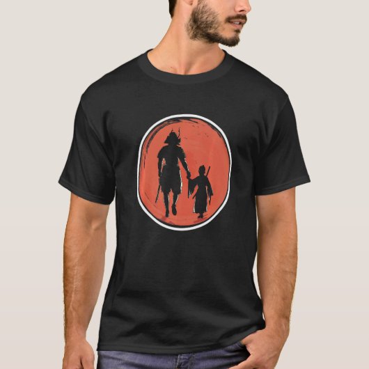 Japanese Samurai Dad & Son Japanese Sun Japan T-shirt (Voorkant)