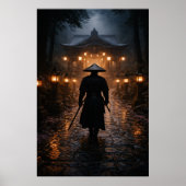 Japanese Samurai - Dark Theme Poster (Voorkant)