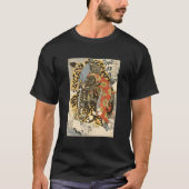 Japanese Samurai General Fighting Tiger Work T-shirt (Voorkant)