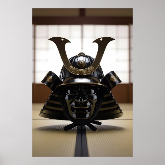 Japanese Samurai Helmet Poster (Voorkant)