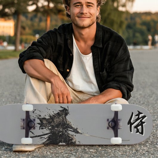 Japanese Samurai Ink Wash Paint  Persoonlijk Skateboard