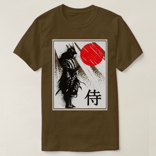 Japanese Samurai Japan Warrior Art T-shirt (Design voorkant)