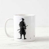 Japanese Samurai&Sakura Ink Art Mug Koffiemok (Links)