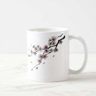 Japanese Samurai&Sakura Ink Art Mug Koffiemok