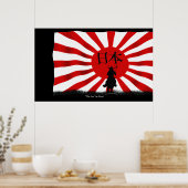 JAPANESE Samurai Warrior Flag Art Poster (Keuken)