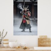 Japanese Samurai Warrior Poster (Keuken)