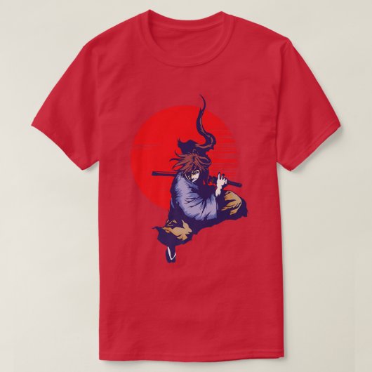 Japanese Samurai Warrior With Sword And Bushido Co T-shirt (Design voorkant)