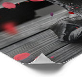 Japanese samurai woman with tattoo under full moon poster (Hoek)