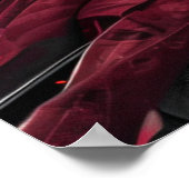 Japanese samurai woman with tattoo under full moon poster (Hoek)