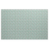 japanese spitz hond florals turquoise stof (Yard (91,4 cm))