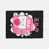 Japanese Strawberry Milk - Nk Strawberry Milk Shak Fleece Deken (Voorkant (Horizontaal))