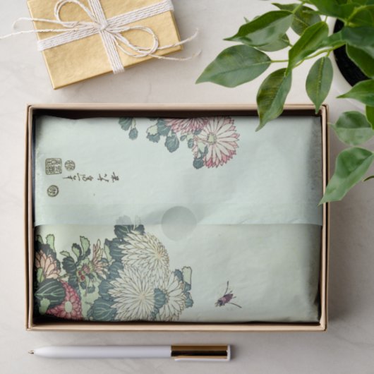 JAPANESE STROOMAFDRUKKING MET BEENTSTE papieren Tissuepapier (Geschenk)