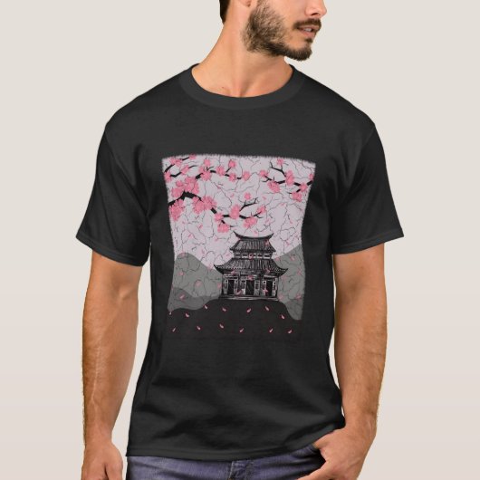Japanese Style Cherry Blossom T-shirt (Voorkant)