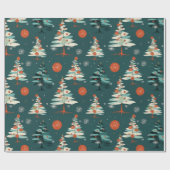 Japanese style Christmas tree and sloppy stroke Cadeaupapier (Vlak)