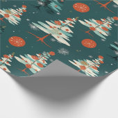 Japanese style Christmas tree and sloppy stroke Cadeaupapier (Hoek)