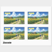 Japanese Summer Sunflower Sticker (Vel)
