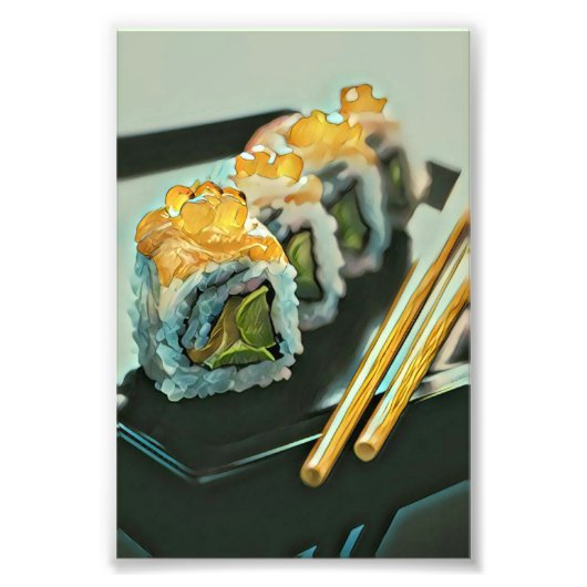 Japanese sushi foto afdruk (Voorkant)