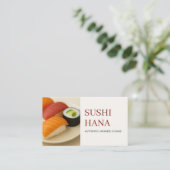 Japanese Sushi Restaurant Catering Service Photo Visitekaartje (Staand voorkant)