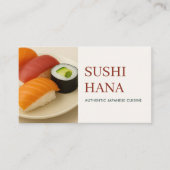 Japanese Sushi Restaurant Catering Service Photo Visitekaartje (Voorkant)