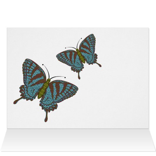 Japanese Swallowtail Card (Binnen Horizontaal (Boven))