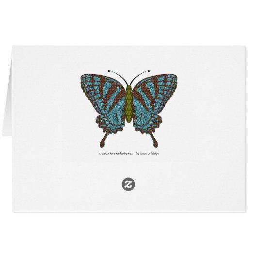 Japanese Swallowtail Card (Achterkant Horizontaal)