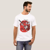 Japanese Sword & Cherry Blossom T-shirt (Voorkant volledig)